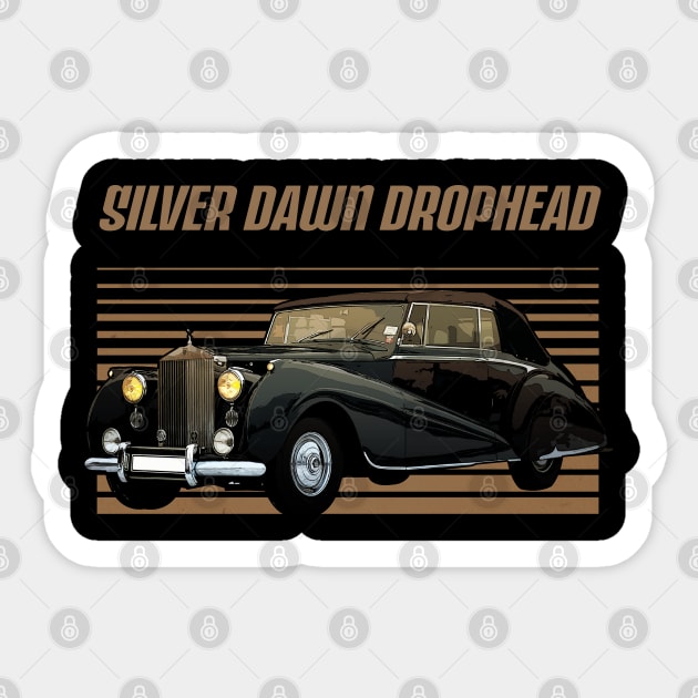 Rolls-Royce Silver Dawn Drophead 1949 Awesome Automobile Sticker by NinaMcconnell